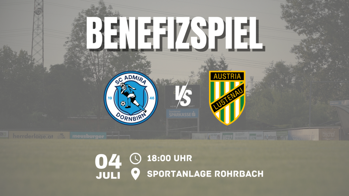 Fußball für den guten Zweck: Admira empfängt Austria Lustenau